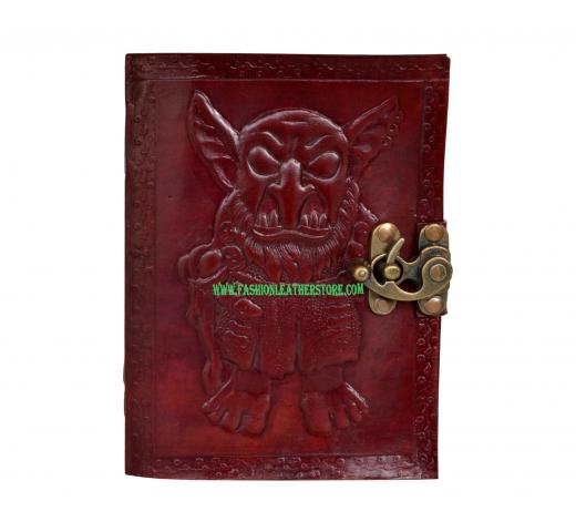 Leather Journal Embossed Celtic New Brown Design Note Book Blank dairy Journal Writing Instrument 